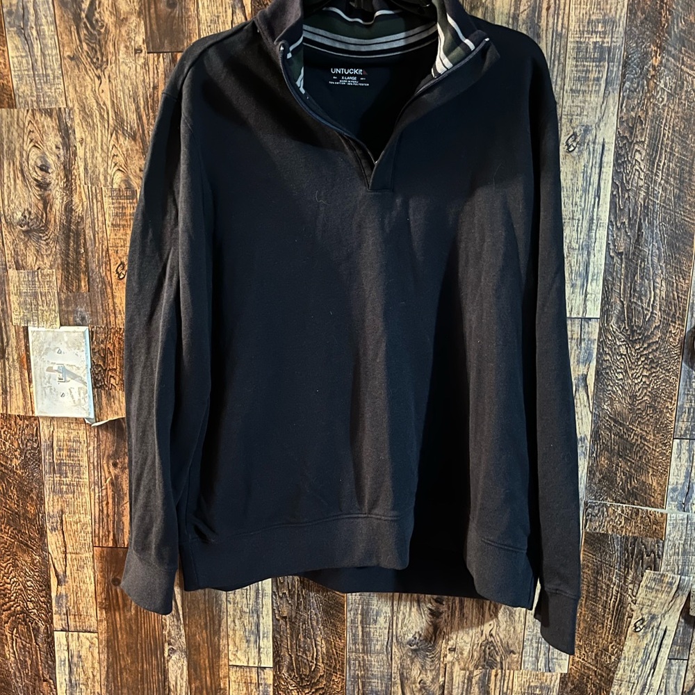 Untuck it Mens Performance Quarter-Zip long sleeve sweater size XL